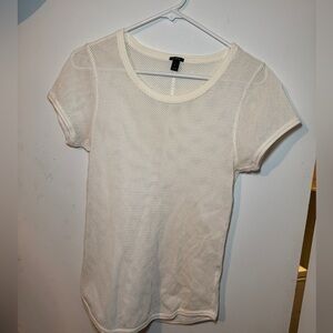 Cream J Crew Fishnet Shirt Size Medium